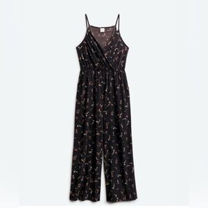 Kaleigh Floral Black Jumpsuit Size Small